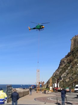 Termina la obra civil de la escultura de Cristina Iglesias en la isla de Santa Clara, que se inaugurará en primavera