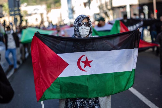 Archivo - Protest in support of Sahrawi people in Spain