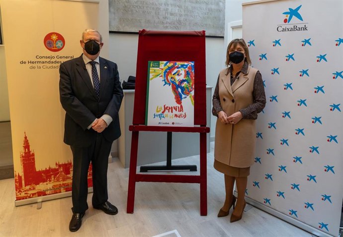 la directora territorial de CaixaBank en Andalucía Occidental y Extremadura, María Jesús Catalá, presenta los actos de cuaresma