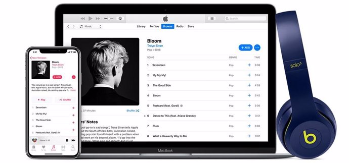 Archivo - Apple Music se fija en Spotify para su nueva función: deslizar para añadir canciones a la cola