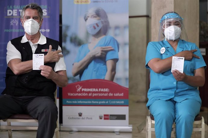 Perú.- El Gobierno de Perú niega que Sagasti haya recibido la vacuna contra la COVID-19 de forma indebida