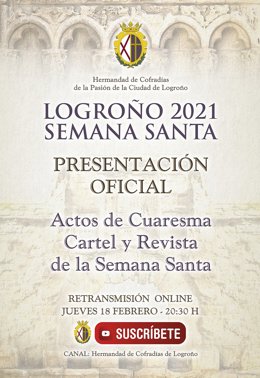 La Hermandad de Cofradías de Logroño presenta de forma virtual la programación para la Cuaresma 2021