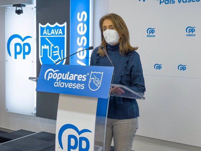 La portavoz suplente de Populares Alaveses en las Juntas Generales de Álava, Ana Morales, en Vitoria