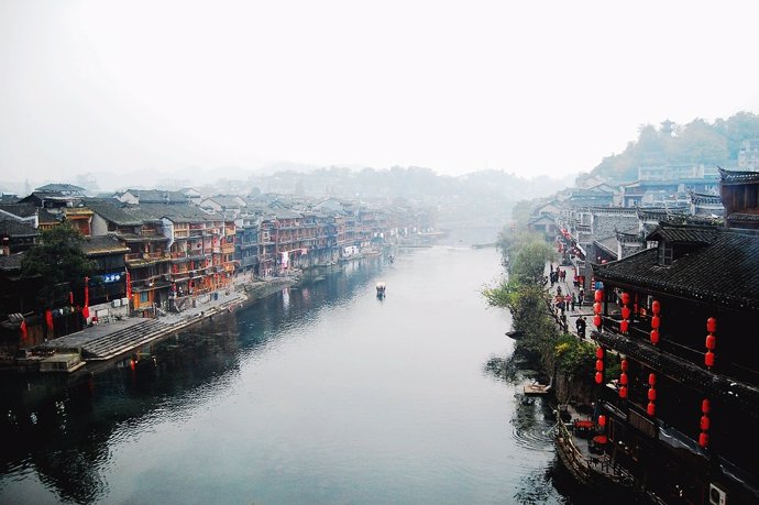 Río en Hunan, China