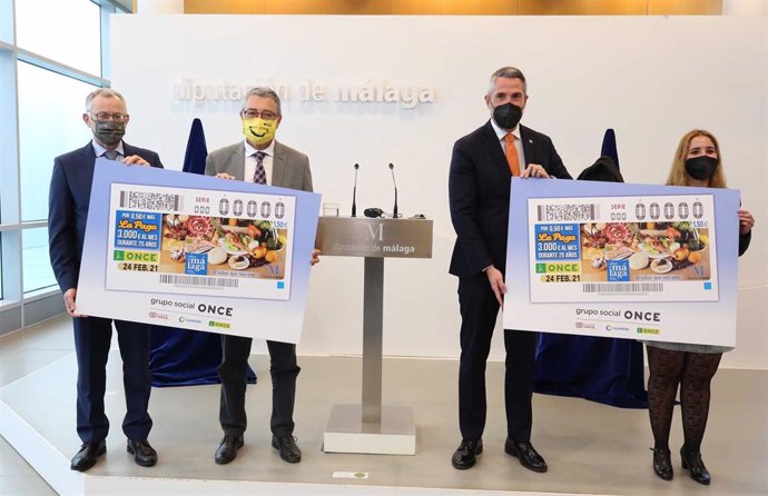 El cupón de la ONCE del 24 de febrero llevará una imagen de un bodegón de productos malagueños de Sabor a Málaga