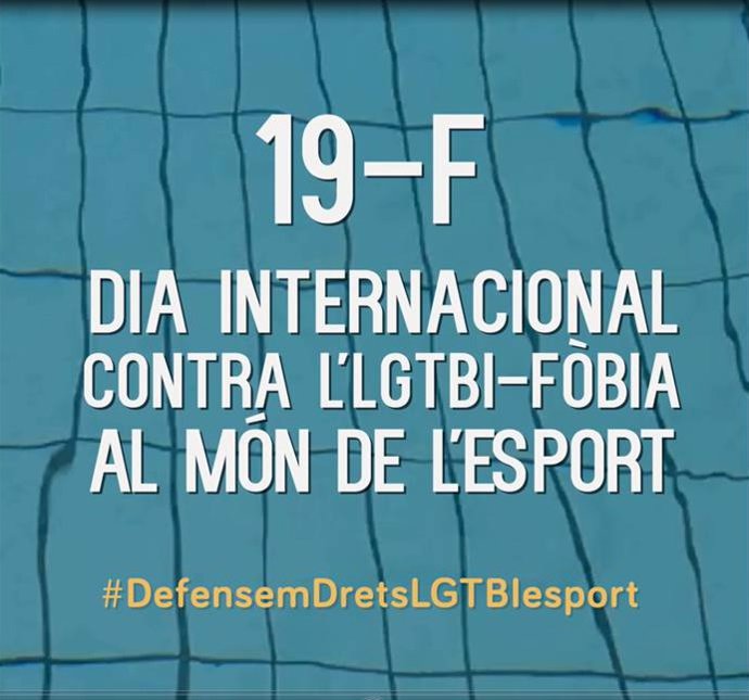 Cartel del Día Internacional contra la LGTBIfobia en el deporte.
