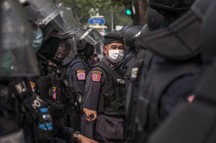 Imagen de archivo de la Policía Antidisturbios tailandesa.