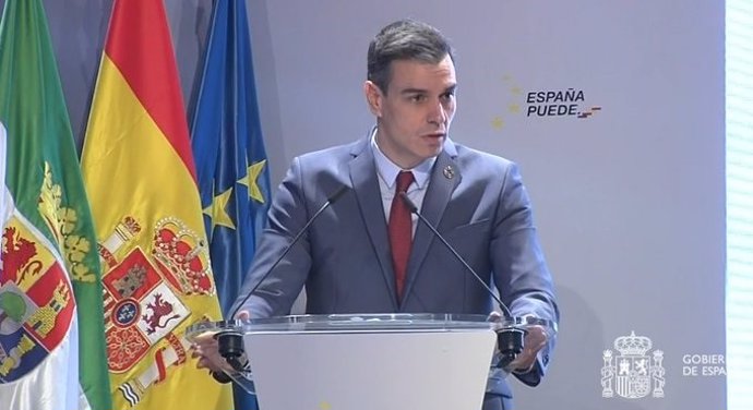 El presidente del Gobierno, Pedro Sánchez, presenta el Plan de Resiliencia en Mérida