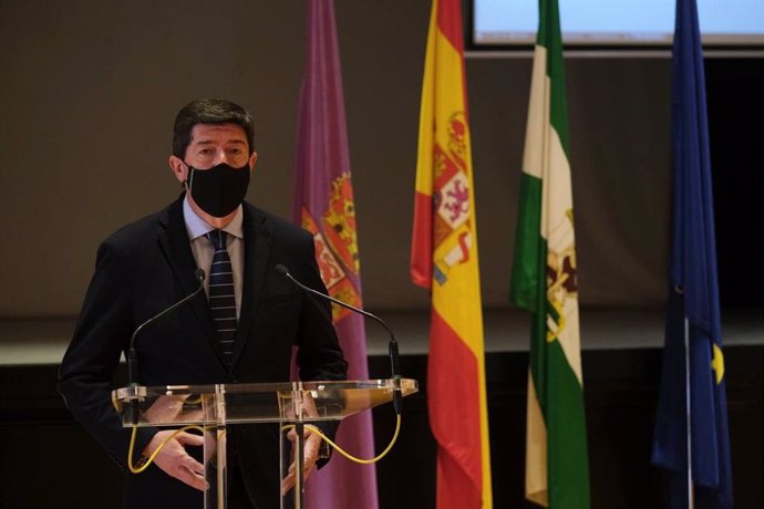 Juan Marín durante su intervención en la Diputación de Córdoba.