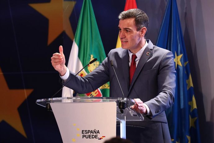 El presidente del Gobierno, Pedro Sánchez, presenta en Mérida el Plan de Recuperación, Transformación y Resiliencia de la Economía Española