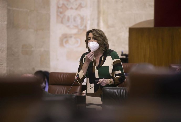 La secretaria general del PSOE-A, Susana Díaz, en una foto de archivo en el Parlamento andaluz.