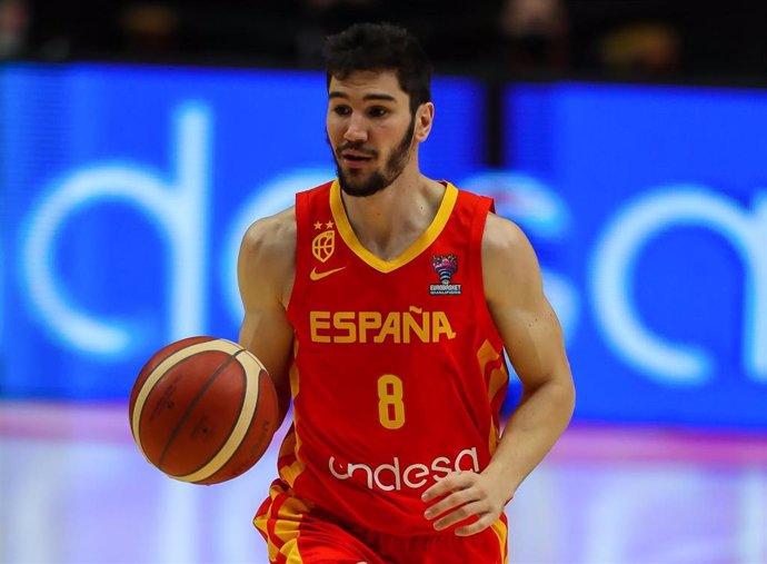 Dario Brizuela con la selección española de baloncesto
