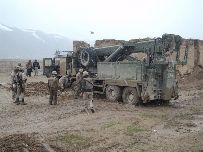 Personal de la Brigada Logística en Afganistán.