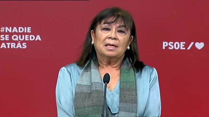 Declaraciones de la presidenta del PSOE, Cristina Narbona