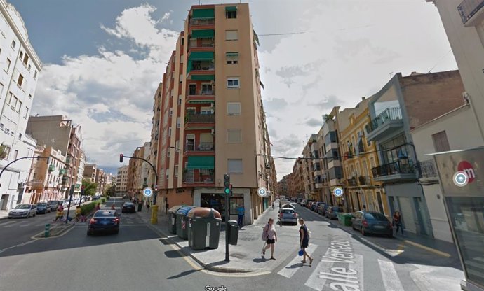 Edificio donde ha tenido lugar el fuego