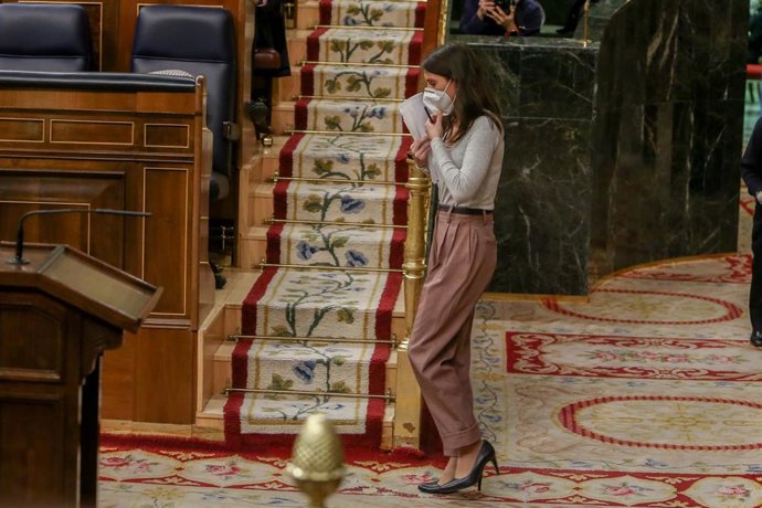 Archivo - La ministra de Igualdad, Irene Montero, en el Congreso