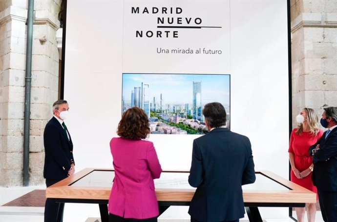 Archivo - Presentación de la maqueta digital de Madrid Nuevo Norte en la Real Casa de Correos