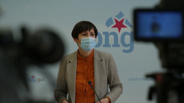 La portavoz nacional del BNG, Ana Pontón, comparece en rueda de prensa