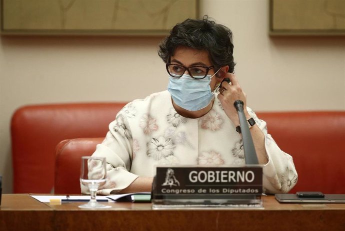 La ministra de Asuntos Exteriores, Arancha González Laya, durante una Comisión de Asuntos Exteriores en el Congreso de los Diputados
