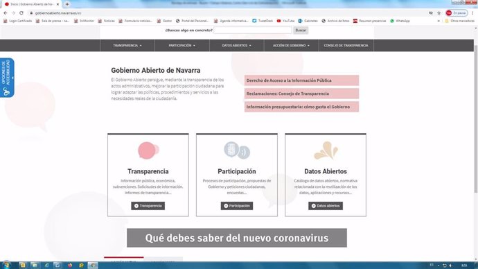 Imagen de la web de Gobierno Abierto.