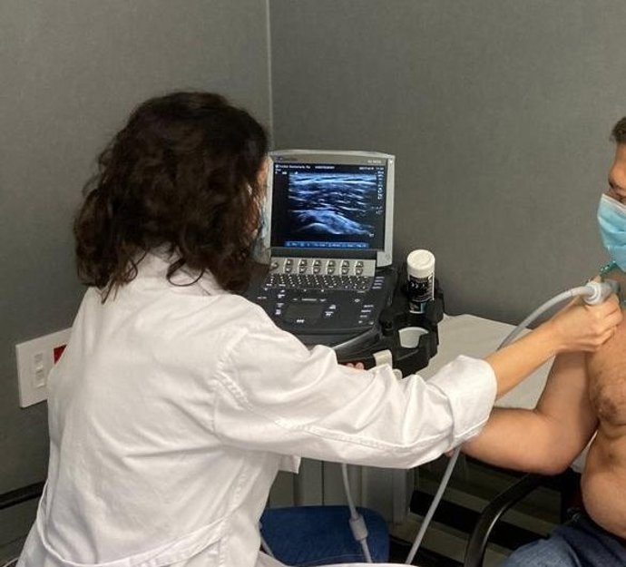 Ecografía realizada a un paciente