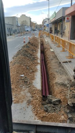 Obres d'Endesa a Deltebre (Tarragona).