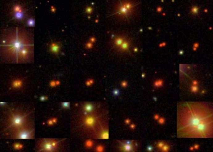 Un colorido muestrario de pares de estrellas binarias cerca de la Tierra