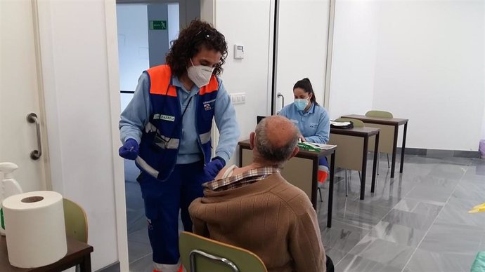 Vacunación contra el Covid-19 en Aracena (Huelva).