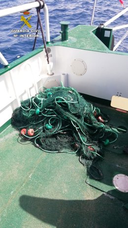 Trasmallo incautado, arte de pesca