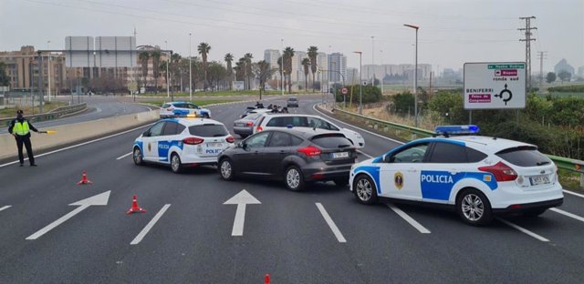 Control policial en València