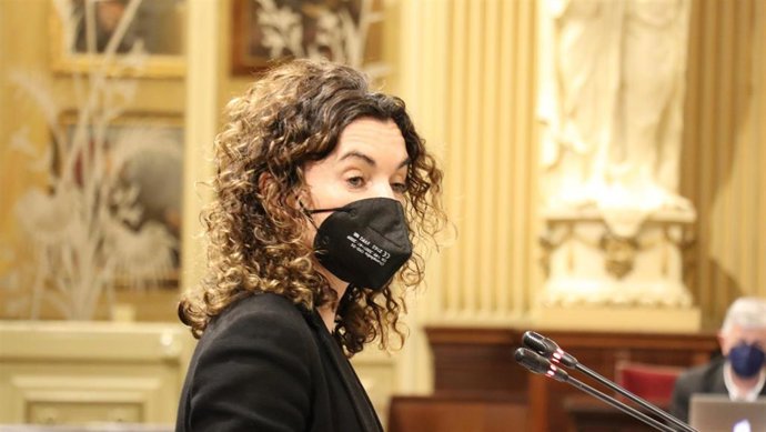 La consellera de Hacienda, Rosario Sánchez, en el debate del decreto.