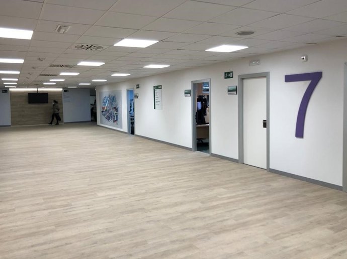 Vestíbulo reformado del Hospital Macarena