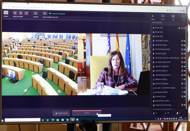 La presidenta del Govern, Francina Armengol, participa en la Comisión de Desarrollo Regional del Parlamento Europeo