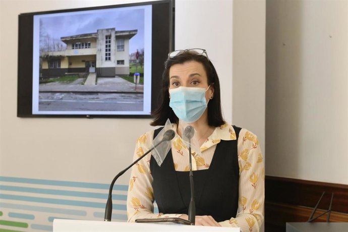 La alcaldesa de Santander, Gema Igual, en la presentación del proyecto de rehabilitación del Centro Cultural de Monte