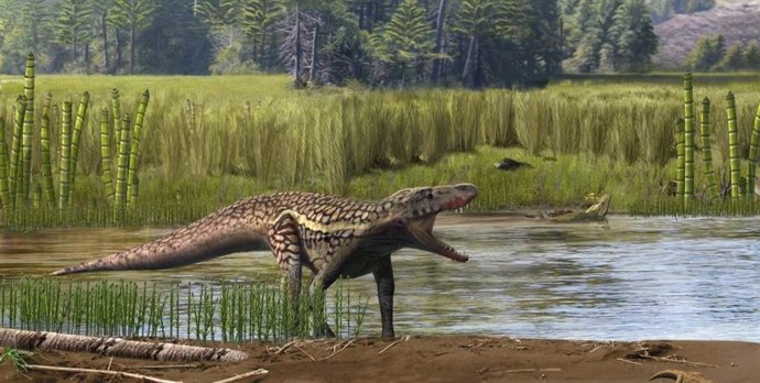 Recreación de un arcosaurio