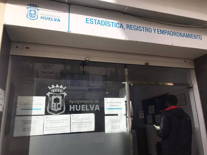 Oficina del Registro del Ayuntamiento de Huelva.