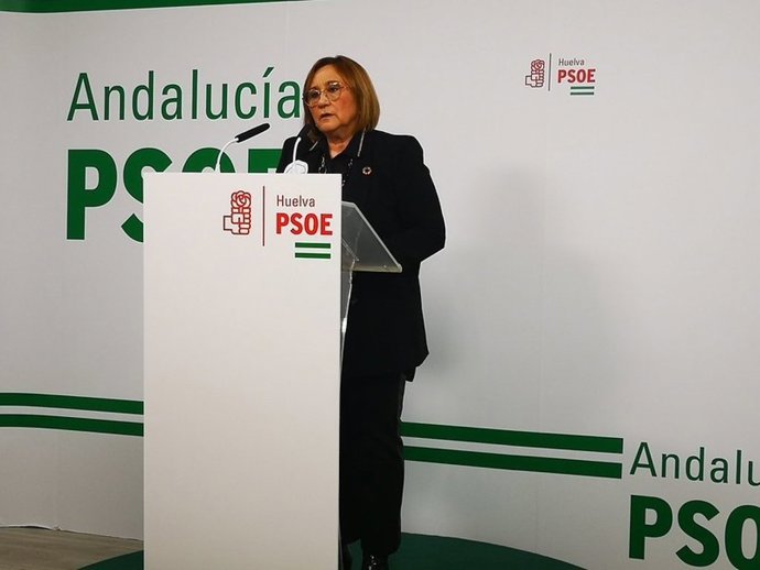 María Luisa Faneca, en rueda de prensa.