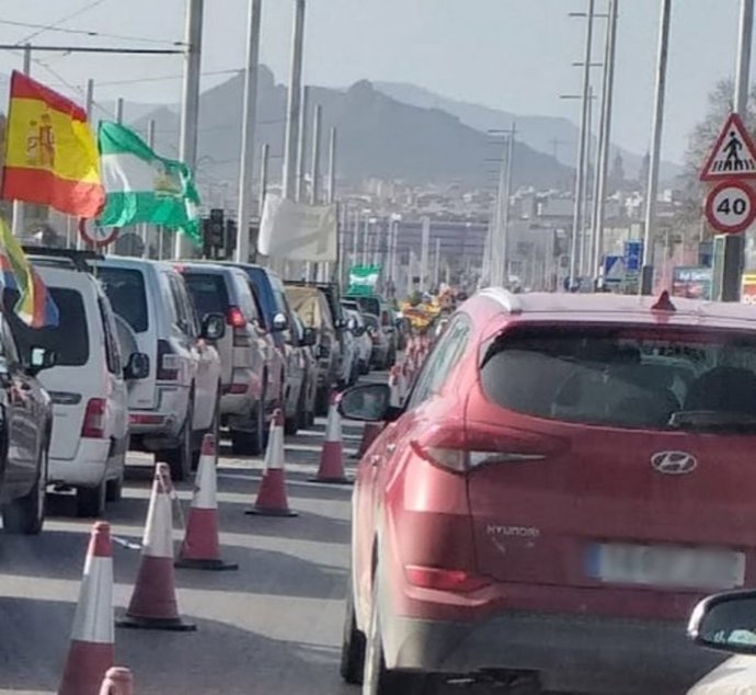 Imagen de la caravana de coches