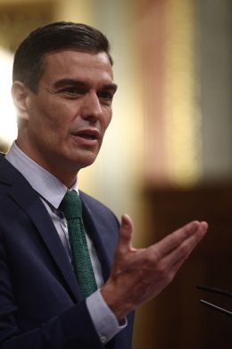 El president del Govern espanyol, Pedro Sánchez, en una sessió de control al Congrés dels Diputats. Madrid (Espanya), 24 de febrer del 2021. 