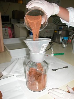 Uno de los suelos en el laboratorio.