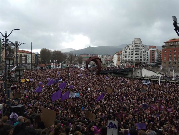 Archivo - Manifestación del 8M en Bilbao en 2019
