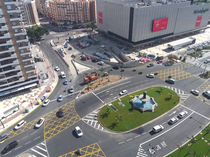 Vista de la zona donde se ejecutan trabajos del metro de Málaga