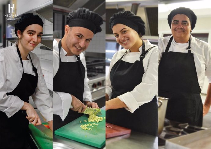 Los cuatro alumnos de Hecansa que estarán en la semifinal del IX Premio Promesas de la Alta Cocina Le Cordon Bleu Madrid