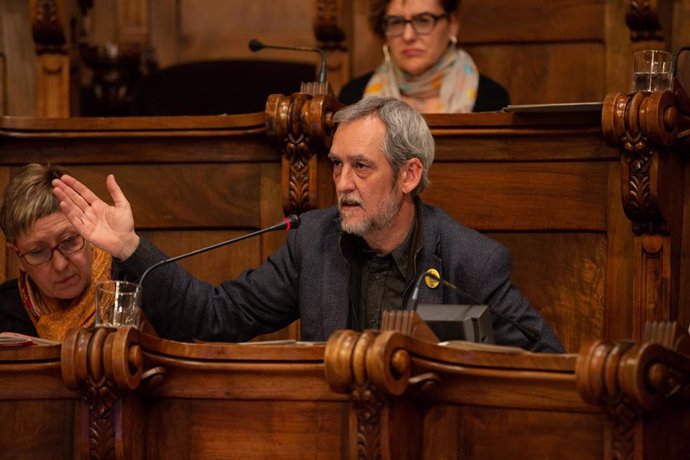Archivo - El portaveu d'ERC, Jordi Coronas, a l'Ajuntament de Barcelona.