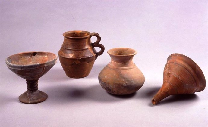 Piezas cerámicas halladas en el yacimiento de Soto de Medinilla.