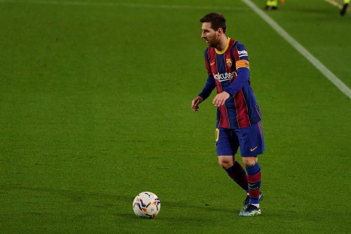 24 February 2021, Spain, Barcelona: Barcelona's Lionel Messi in action during the Spanish Primera Division soccer match between FC Barcelona and Elche CF at Camp Nou. Photo: Joma Garcia/DAX via ZUMA Wire/dpa