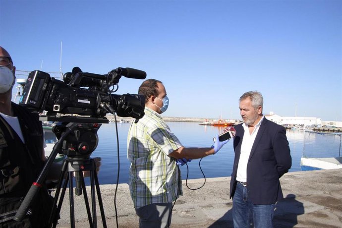 Archivo - El presidente del Puerto de Motril, José García Fuentes, en imagen de archivo