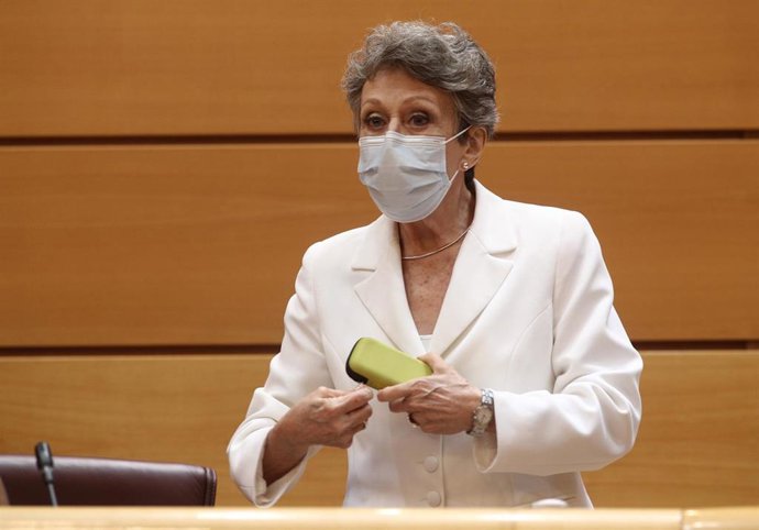Archivo - La administradora provisional única para la Corporación RTVE, Rosa María Mateo, en el Senado el pasado mes de septiembre