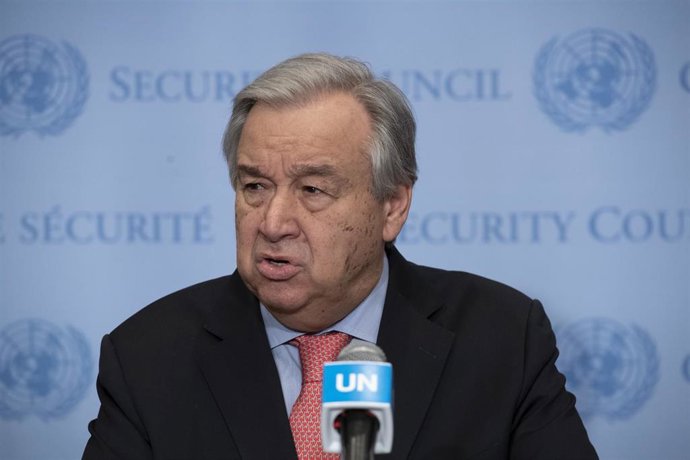 Archivo - El secretario general de la ONU, António Guterres