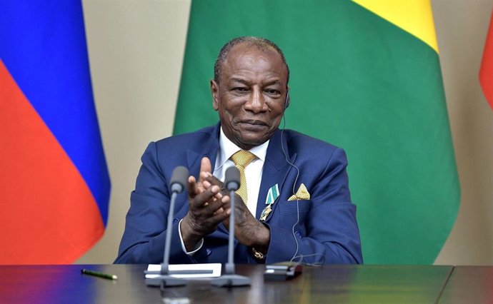 Archivo - El presidente de Guinea, Alpha Condé